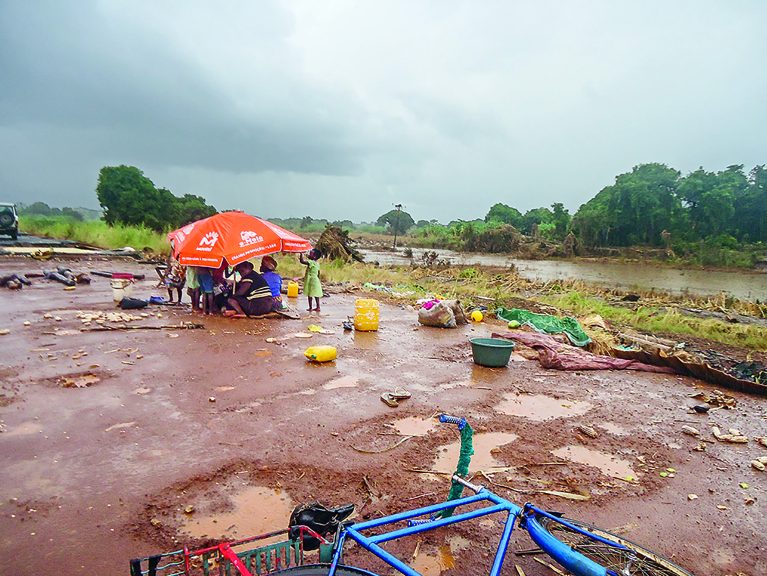 Moçambique-Idai-Solidar Flucht vor Zyklon Idai