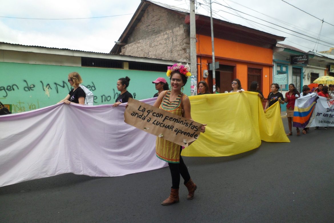 Demo zum internationalen Frauenkampftag in Nicaragua.