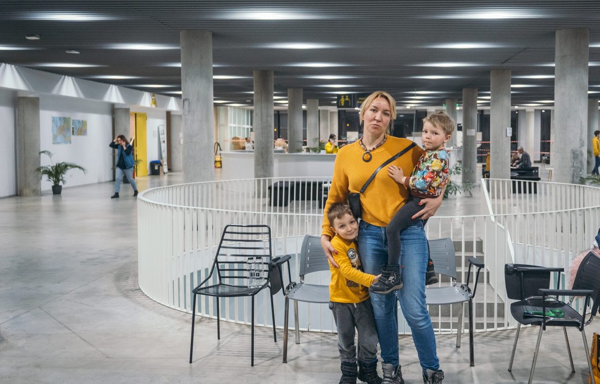 Yulia Temchenko im Empfangszentrum in Brasov.