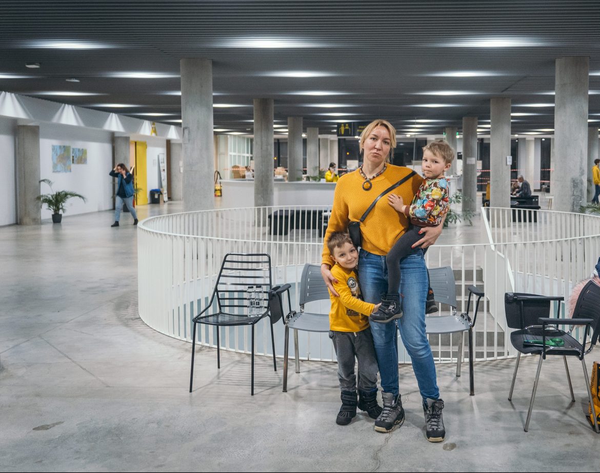 Yulia Temchenko im Empfangszentrum in Brasov.