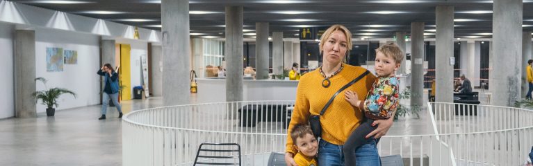 Yulia Temchenko im Empfangszentrum in Brasov.